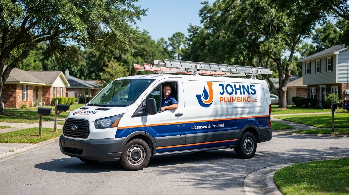 Johns Plumbing LLC service van in Lake Ozark, MO