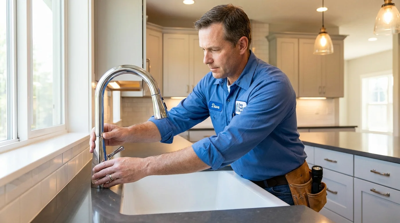 Kitchen faucet installation by Johns Plumbing LLC in Lake Ozark